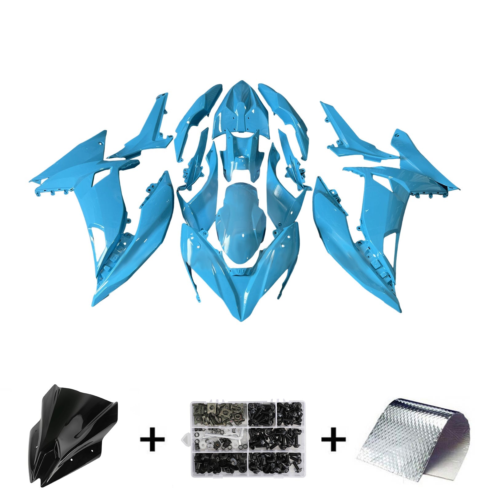 Injekcijski komplet, plastična karoserija ABS za Kawasaki ER-6F Ninja650R 2017-2019