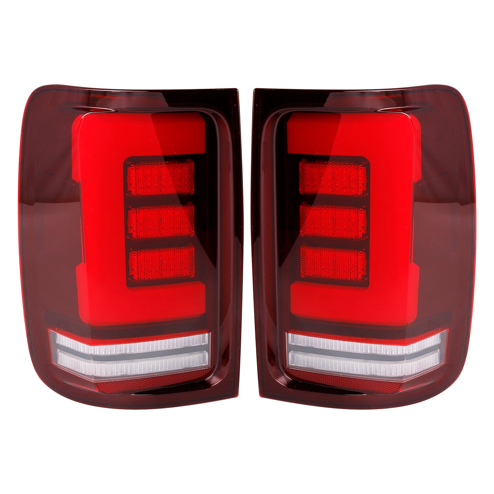 Paire de feux arrière à LED rouges pour VW Amarok V6 2008-2019