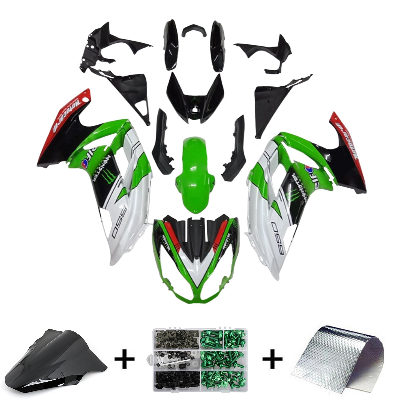 KAWASAKI INGECTION SEČI KIT ER6F/NINJA650 2012-2016, ABS Plastic Karoserija