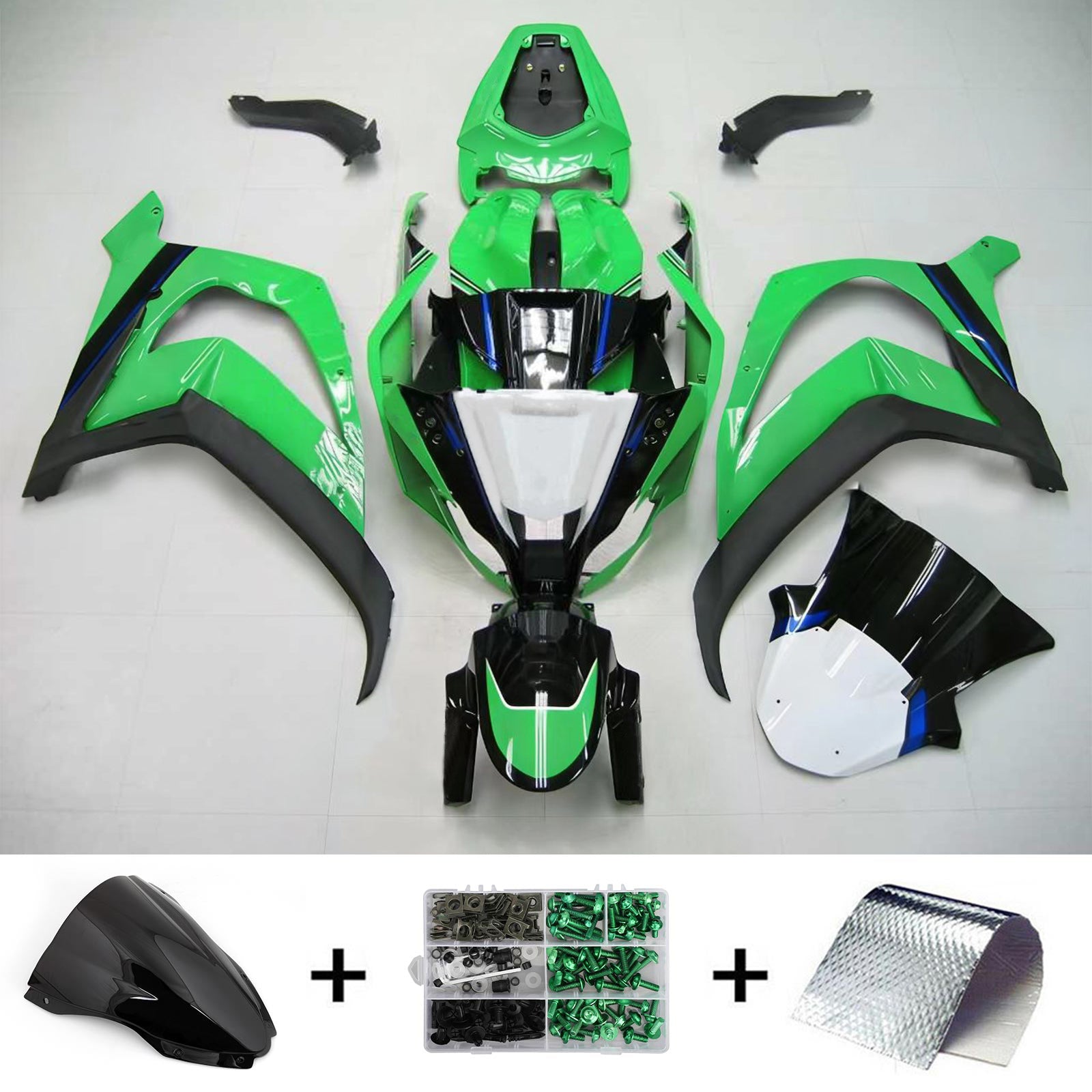 Kit de carénage injecté en plastique ABS pour Kawasaki ZX10R 2016-2020