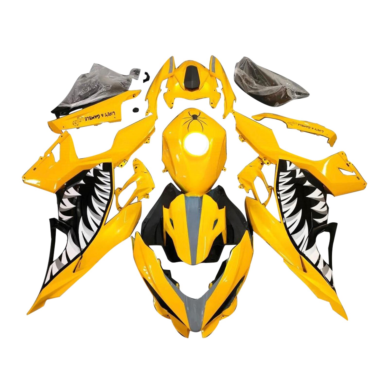 Kit di carenatura a iniezione, carrozzeria in plastica ABS per Kawasaki EX400 Ninja400 2018-2024