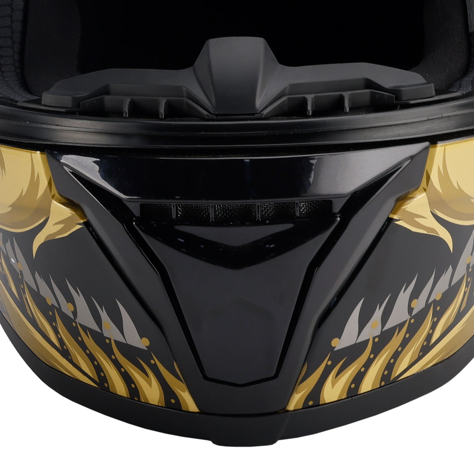 Casco de motocicleta integral Dot para adultos, negro y oro