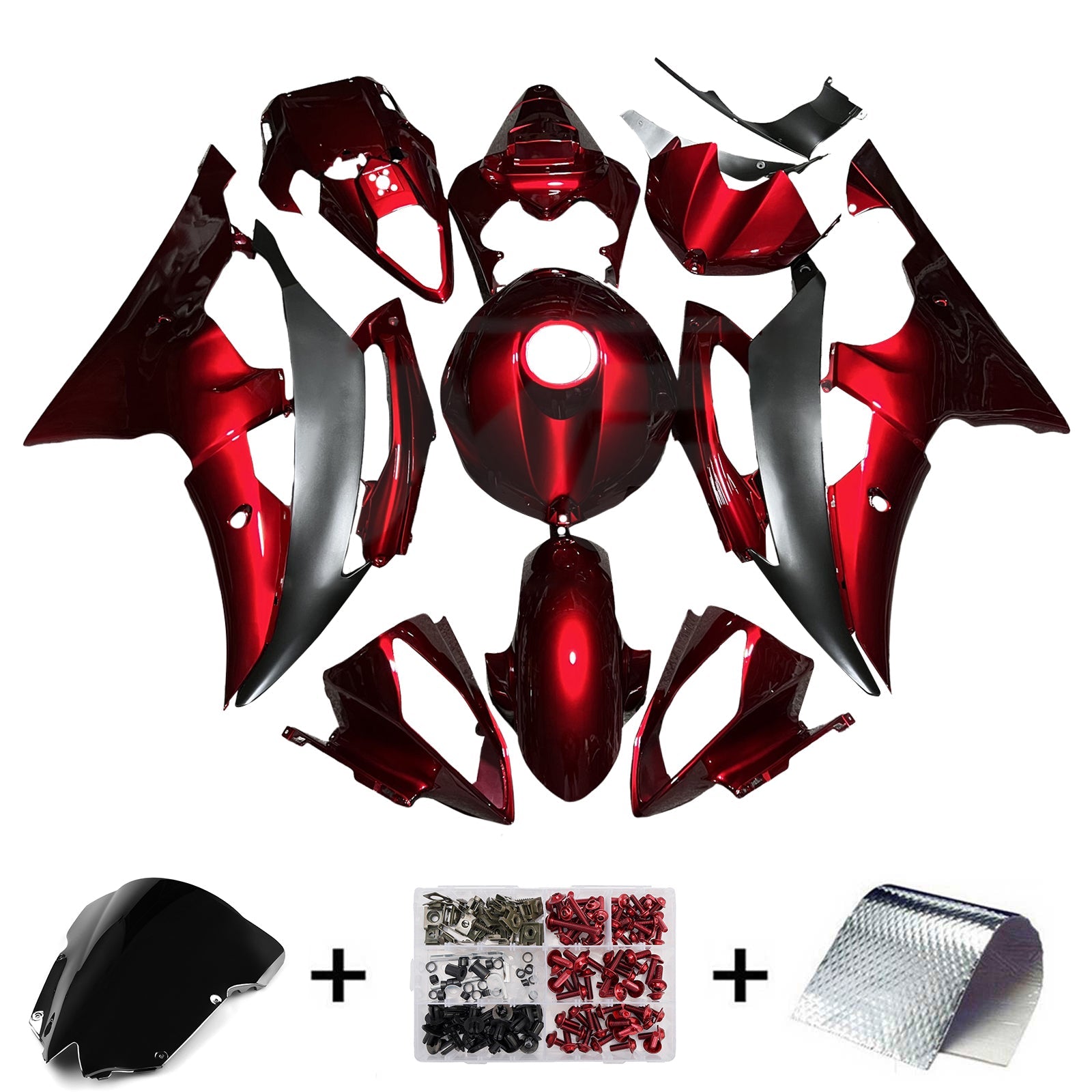 Kit carenatura iniettata in plastica ABS per Yamaha YZFR6 YZF-R6 2008-2016