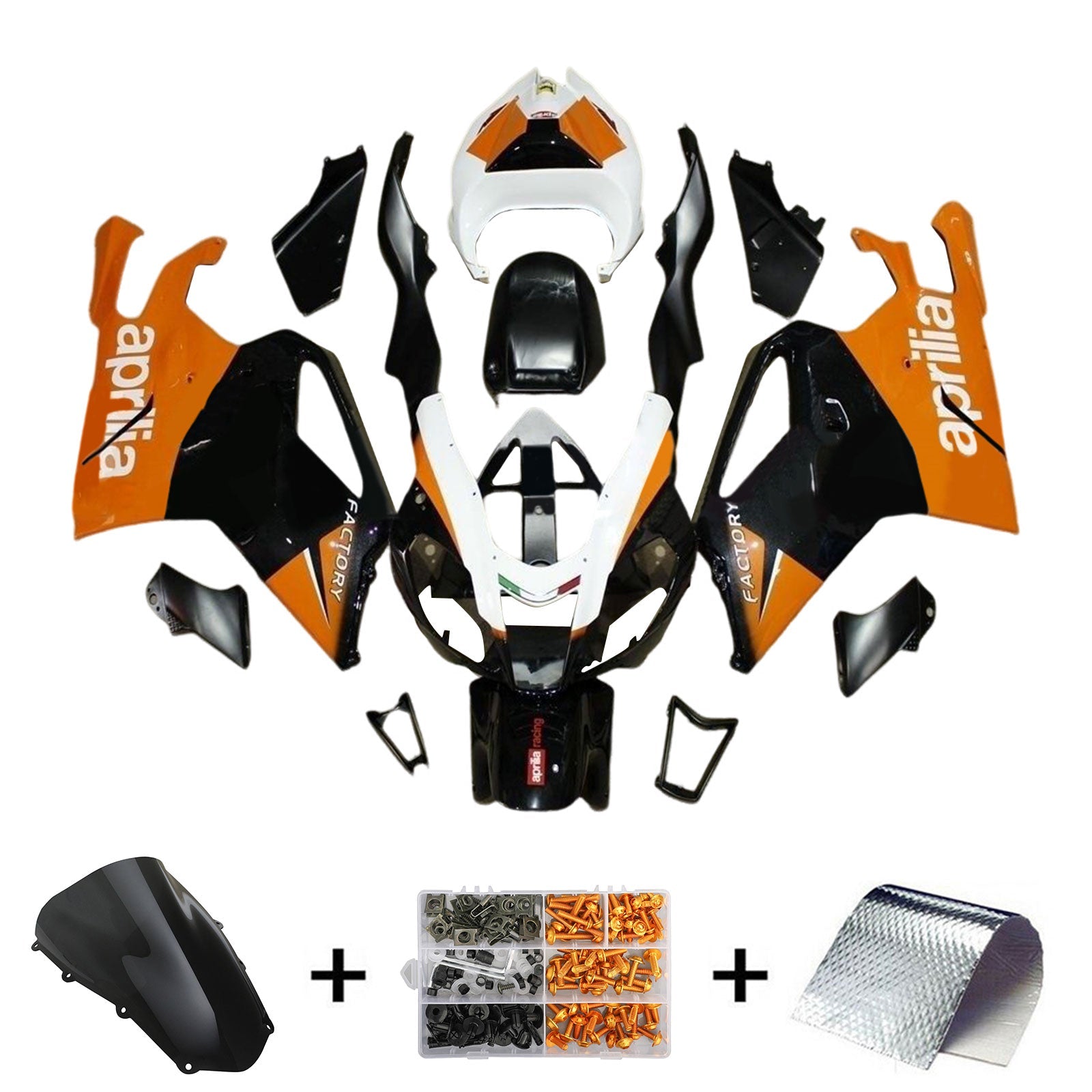 Amotopart Aprilia RSV1000 2003-2006 kunststof kuipwerkset