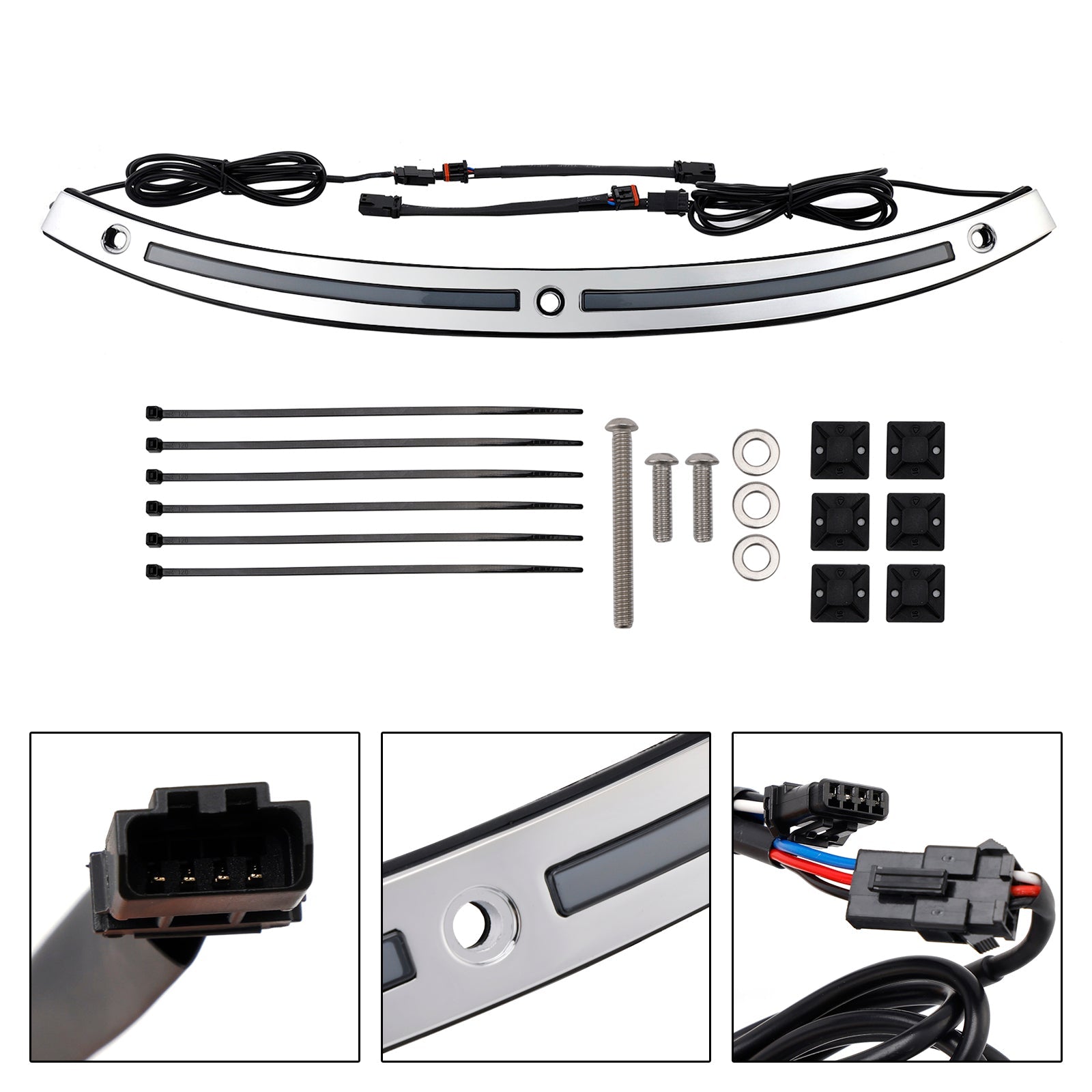 Garniture de pare-brise avec clignotants à LED pour Touring Electra Glide Street Glide Ultra Limited 2014+