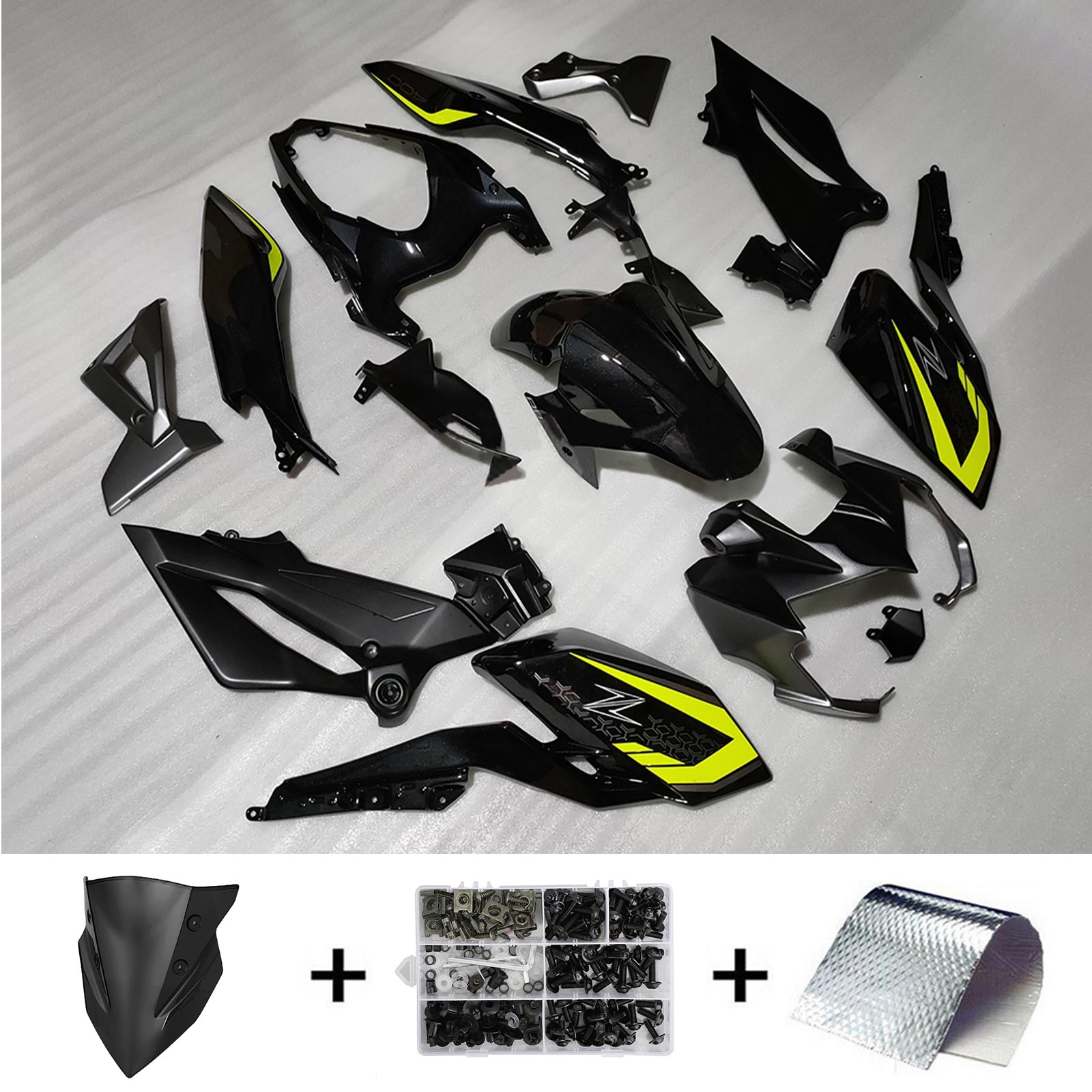 Kit de carénage en plastique ABS injecté compatible avec Kawasaki Z400 2018-2024