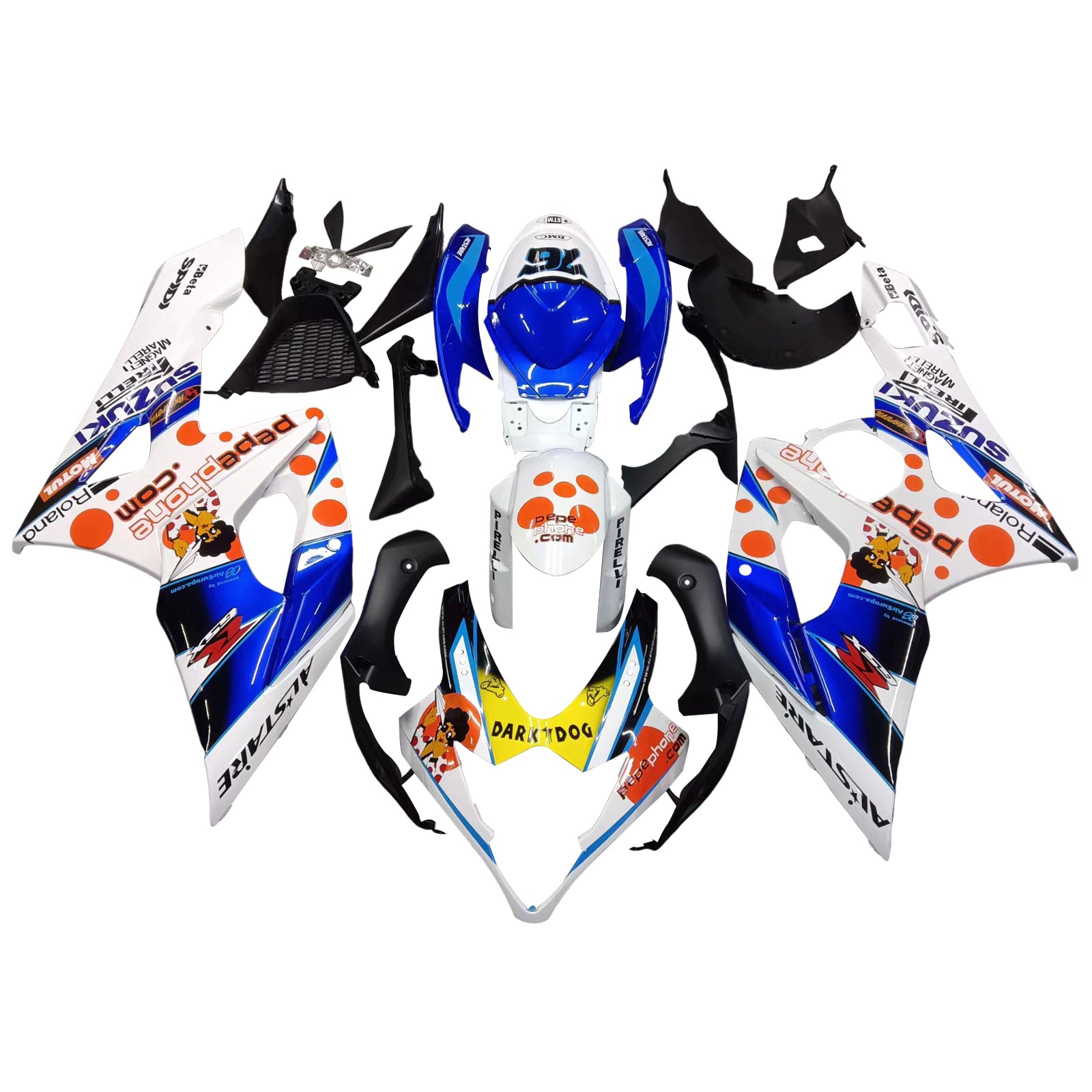 Carene Amotopart 2005-2006 Suzuki GSXR 1000 Pepephone Multicolor Generico