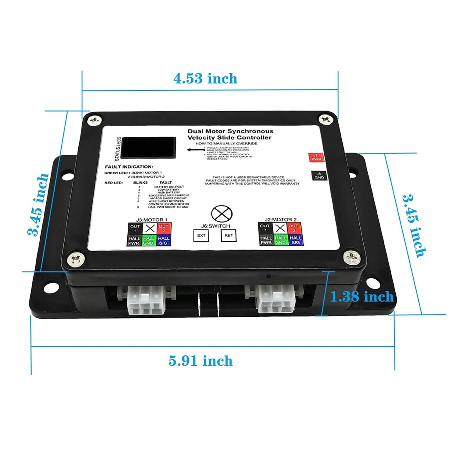 Synchrone snelheidsschuifregelaar met dubbele motor 13398-D0 voor Lippert V-Sync II