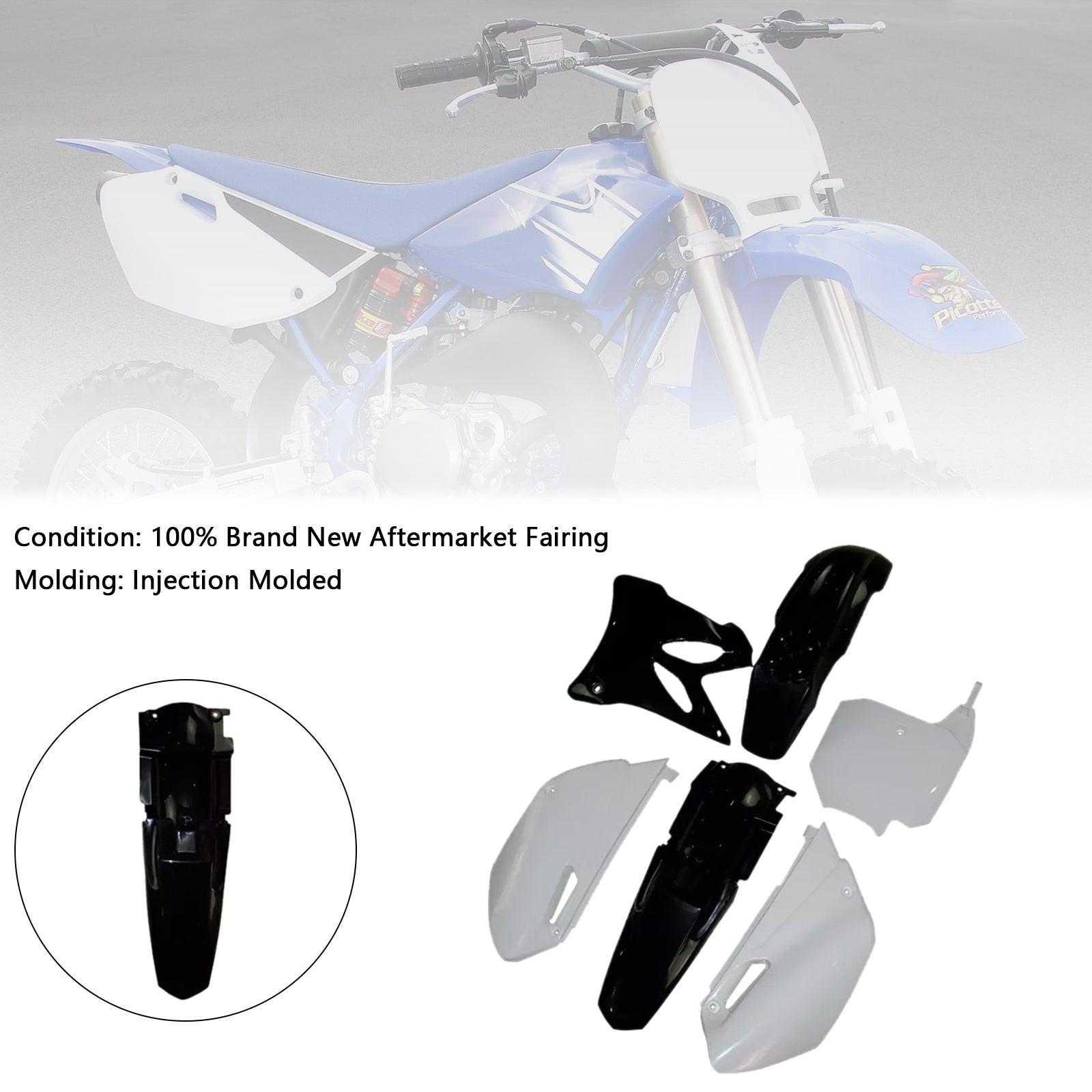 Kit de carénage de garde-boue en plastique pour Yamaha YZ85 2002-2014