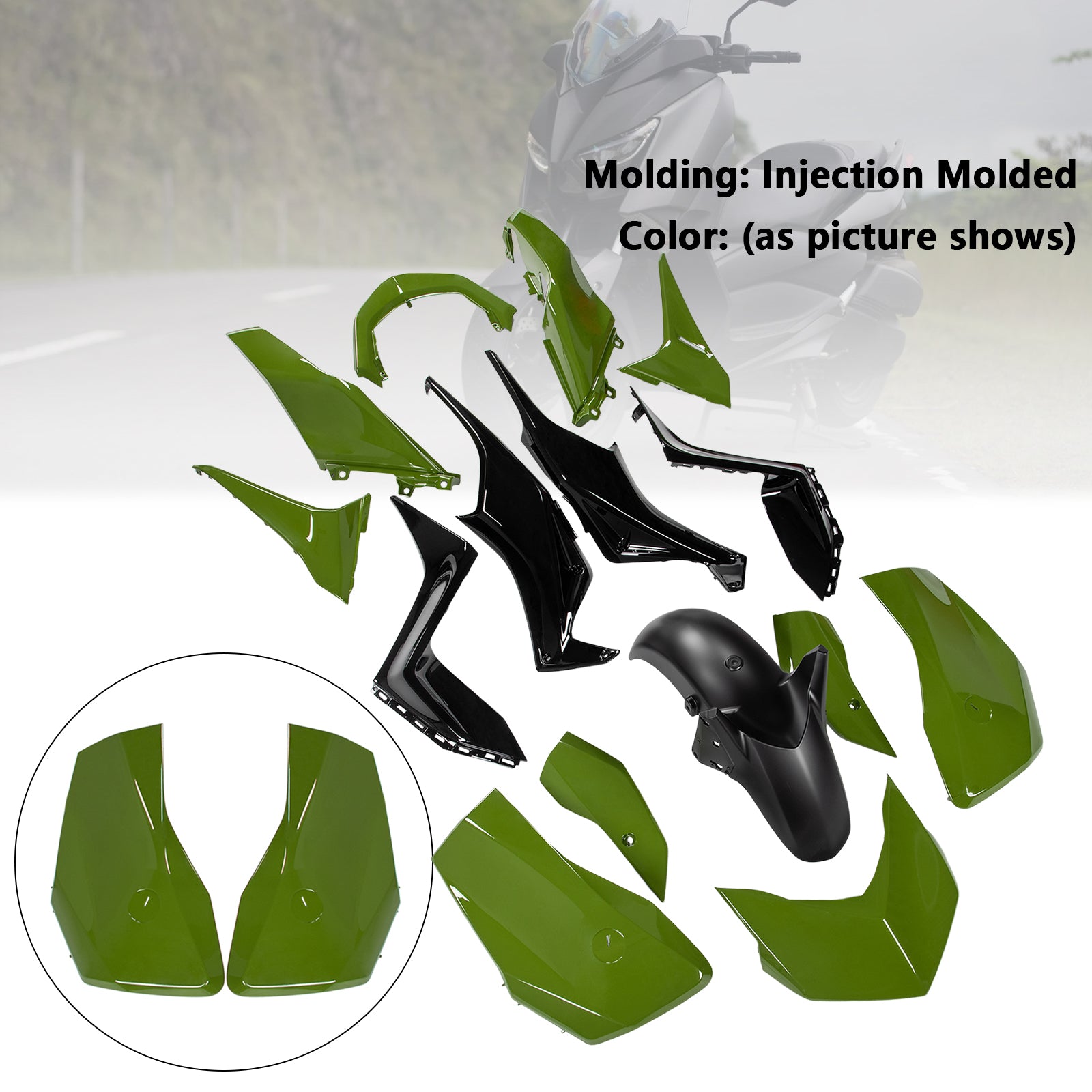 Kit de carénage de carrosserie ABS par injection pour Yamaha X-MAX 300 XMAX 2023-2024 16#
