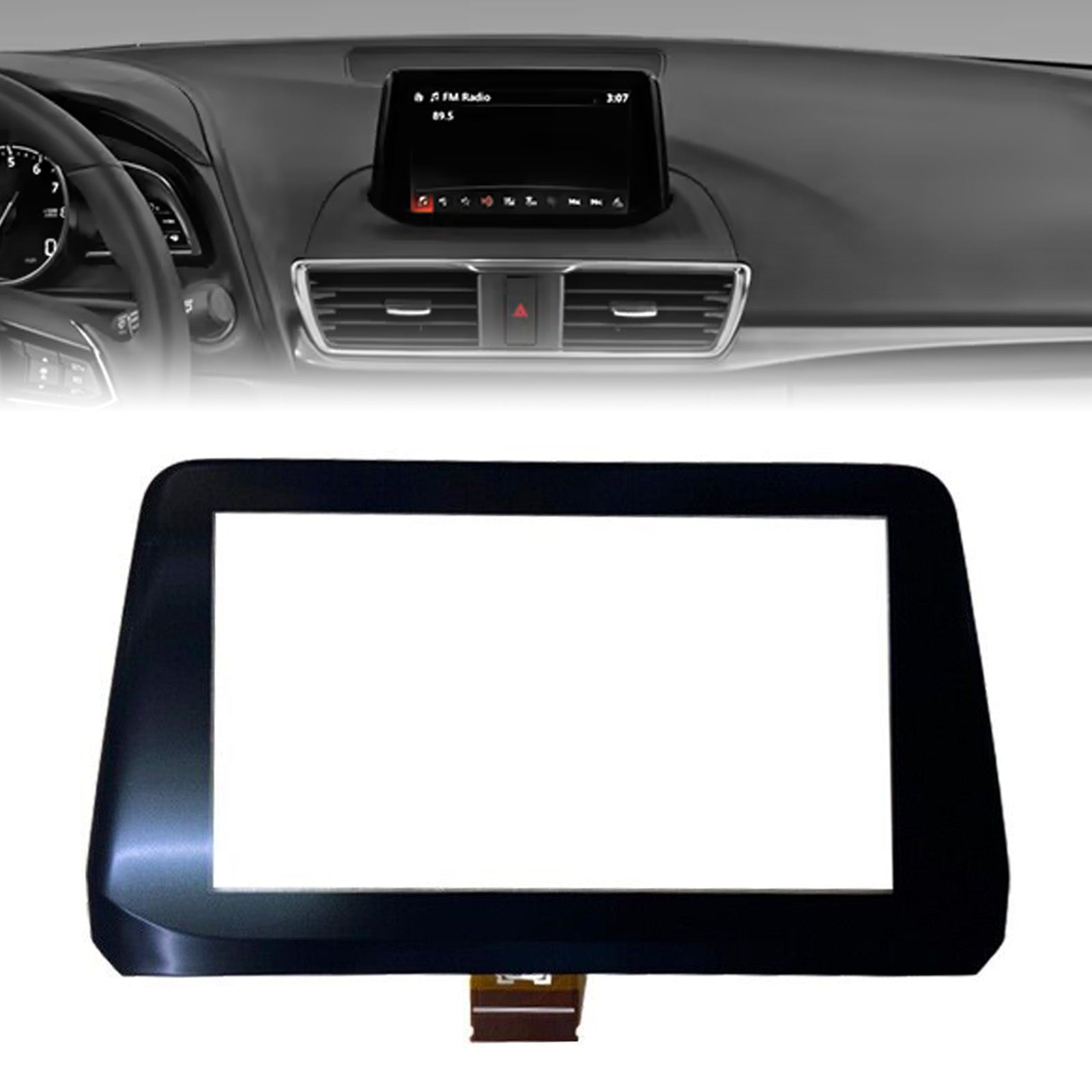 2017-2018 Mazda 3 GPS Alexa con cornice del digitalizzatore touch screen da 7 pollici B61A611J0