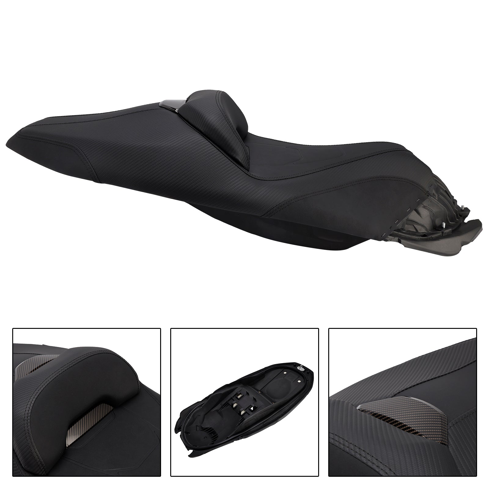 Siège passager complet avec dossier orange pour Honda Adv350 (2022-2025).