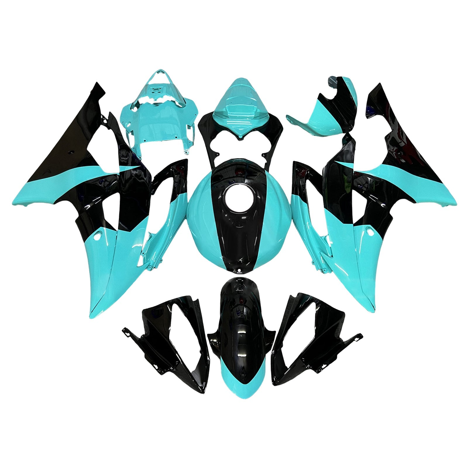 Kit de carénage injecté en plastique ABS pour Yamaha YZFR6 YZF-R6 2008-2016