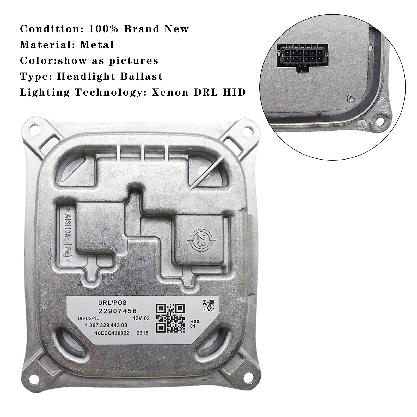 Modulo zavorra faro DRL 22907456 per Cadillac CTS Chevy Camaro 2014-2022