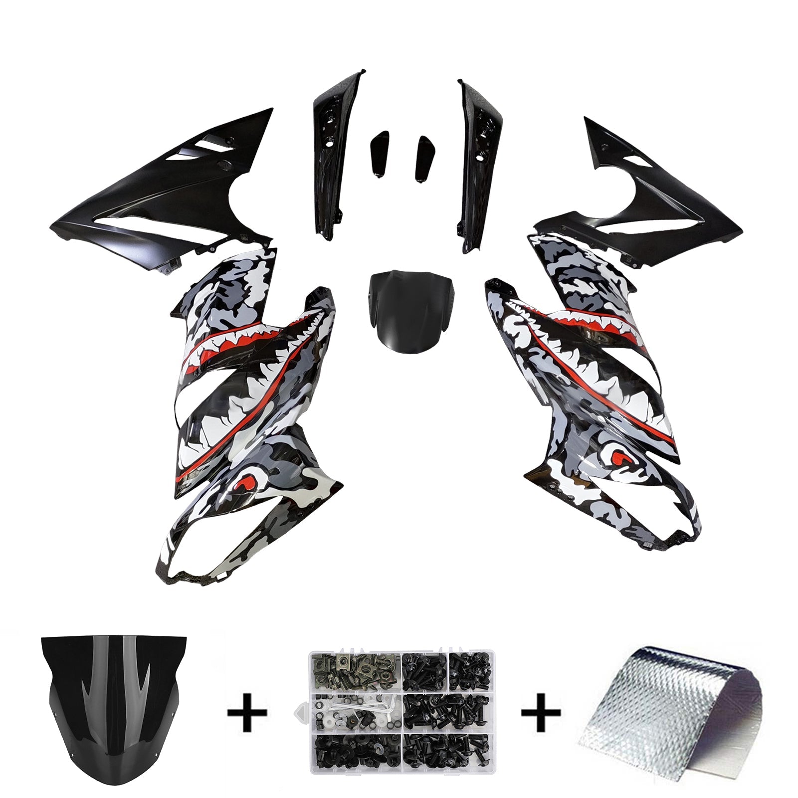 Kit di carenatura deficitato in plastica per Kawasaki Ninja 650 ER-6F EX650 2009-2011