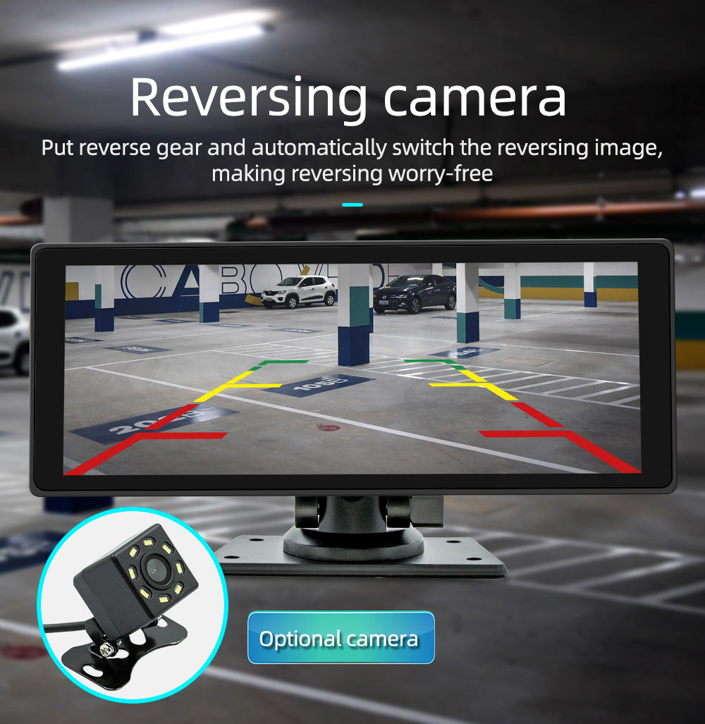 10.26" Carplay Wireless Bluetooth FM Radio Car MP5 Player AHD Registratore Fotocamera