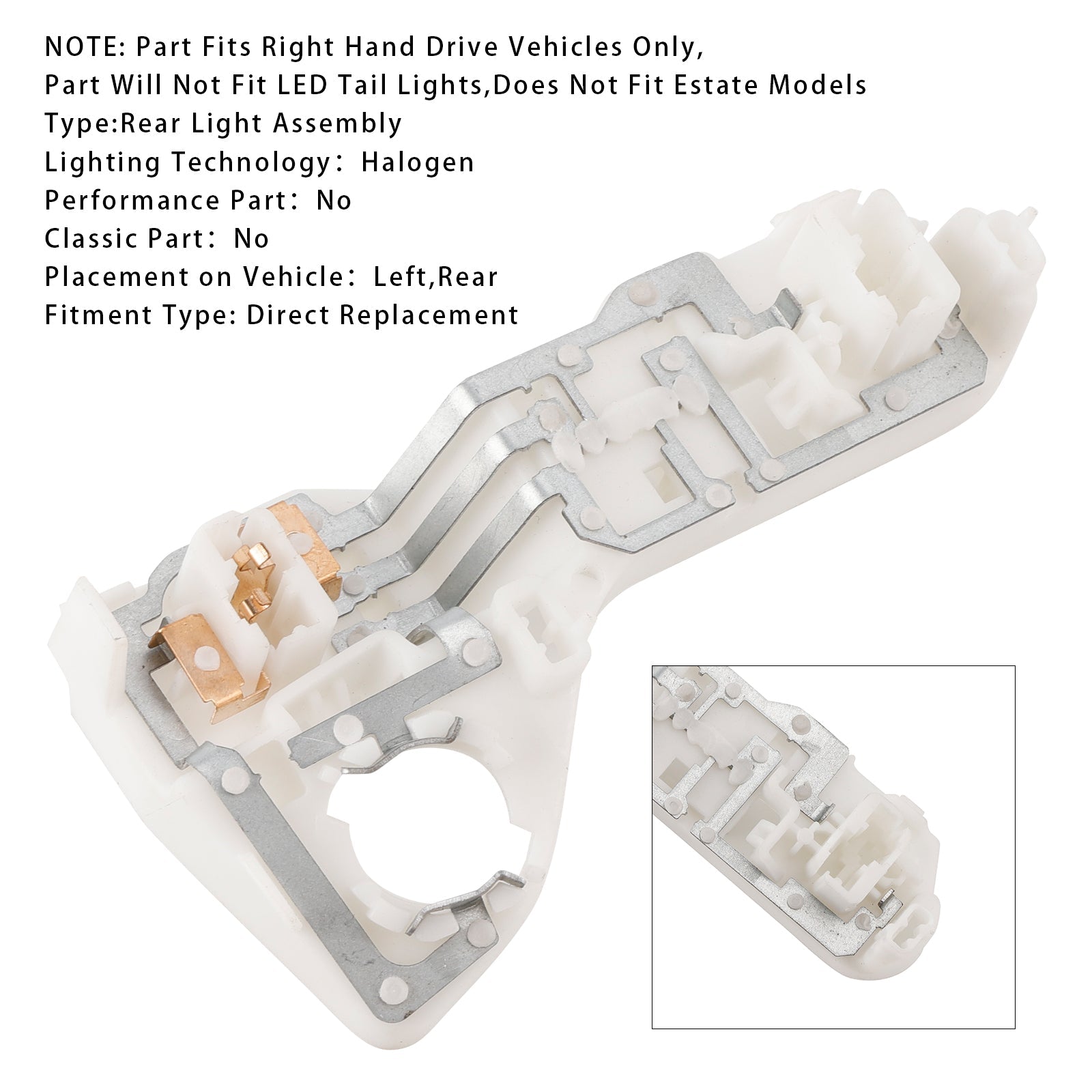 Supporto delle luci interne della luce posteriore posteriore per VW Golf MK7 2013-2017, lato del conducente, 5G0945259A