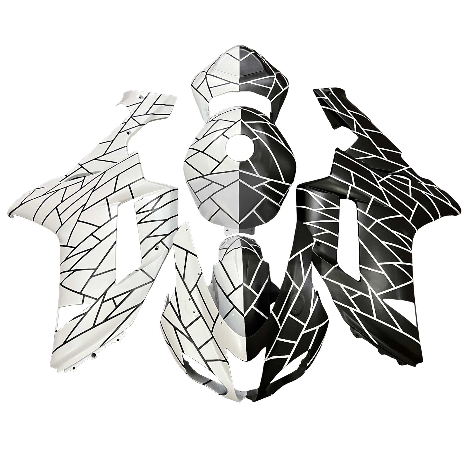 Injectie kuipkit, ABS Plastic carrosserie voor Kawasaki ZX6R 636 2007-2008