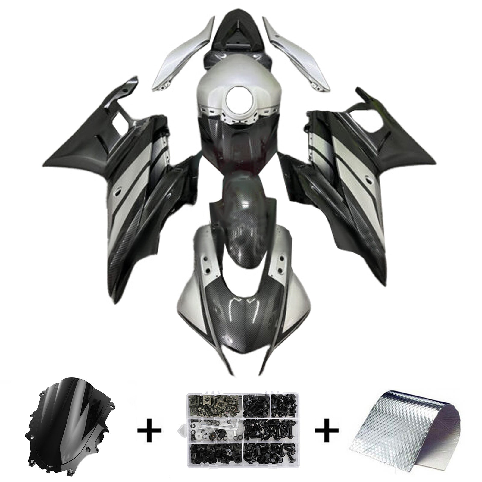 Kit de carénage injecté en plastique ABS compatible avec Yamaha YZF-R3 R25 2019-2021