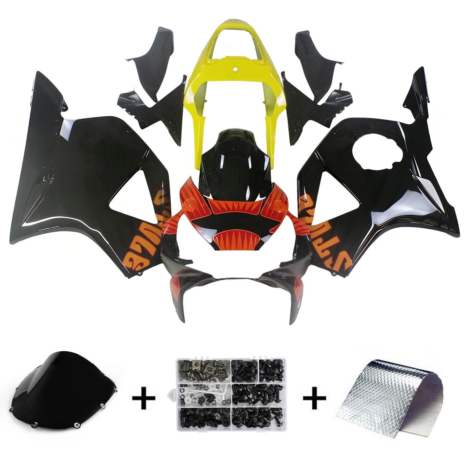 Injection carénage Kit carrosserie plastique ABS fit pour Honda CBR954 2002-2003