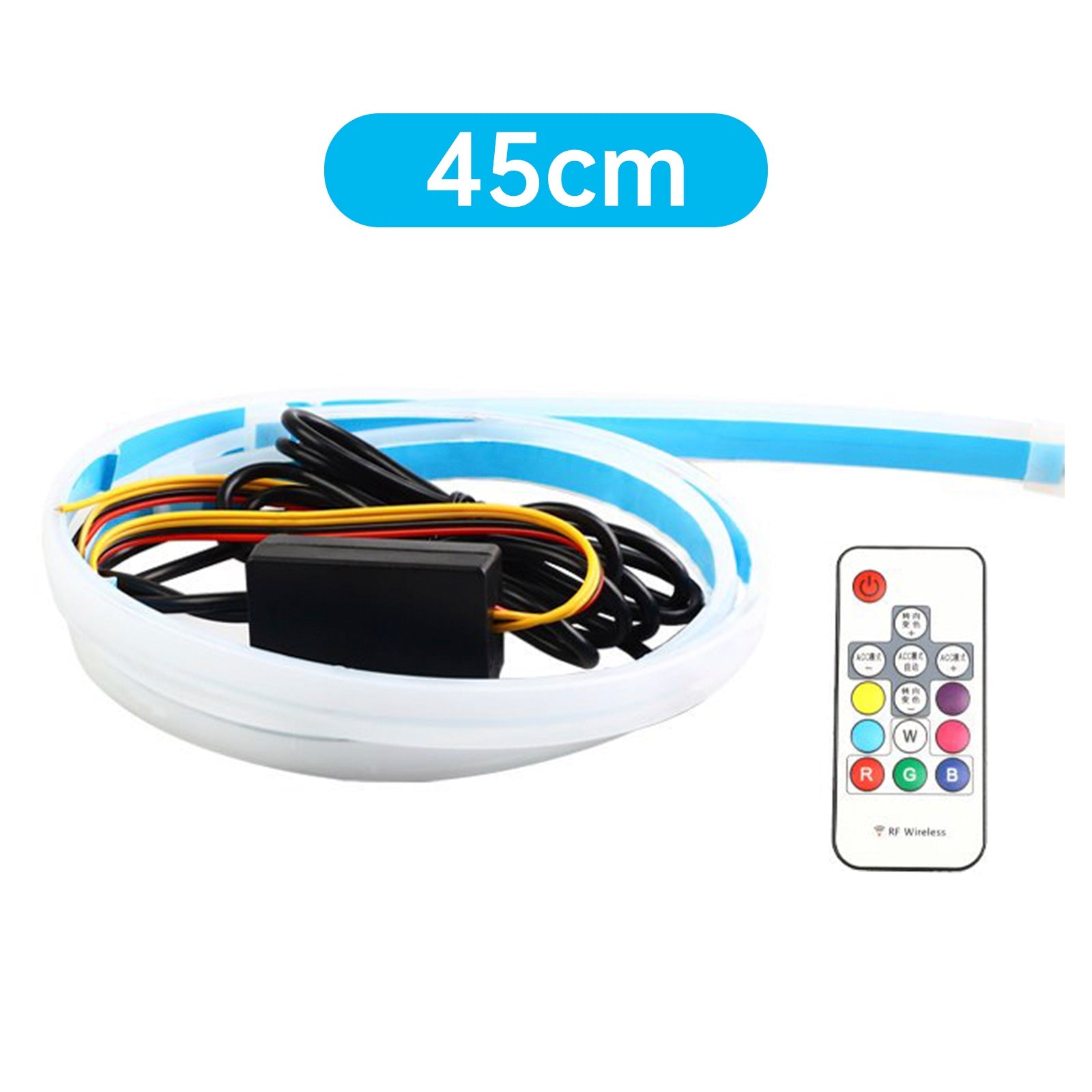 Latarnia morska ultra cienkie do samochodu, opalizujące światło dzienne, z pilotem, 45 cm