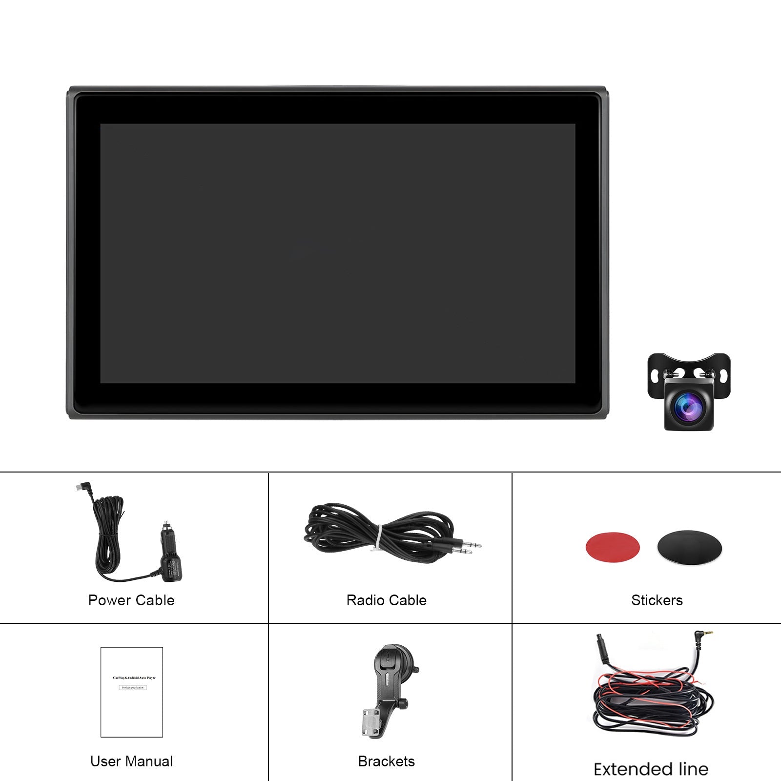 Touchscreen completo da 7 pollici Apple CarPlay Display con commutazione automatica Android Fotocamera AHD