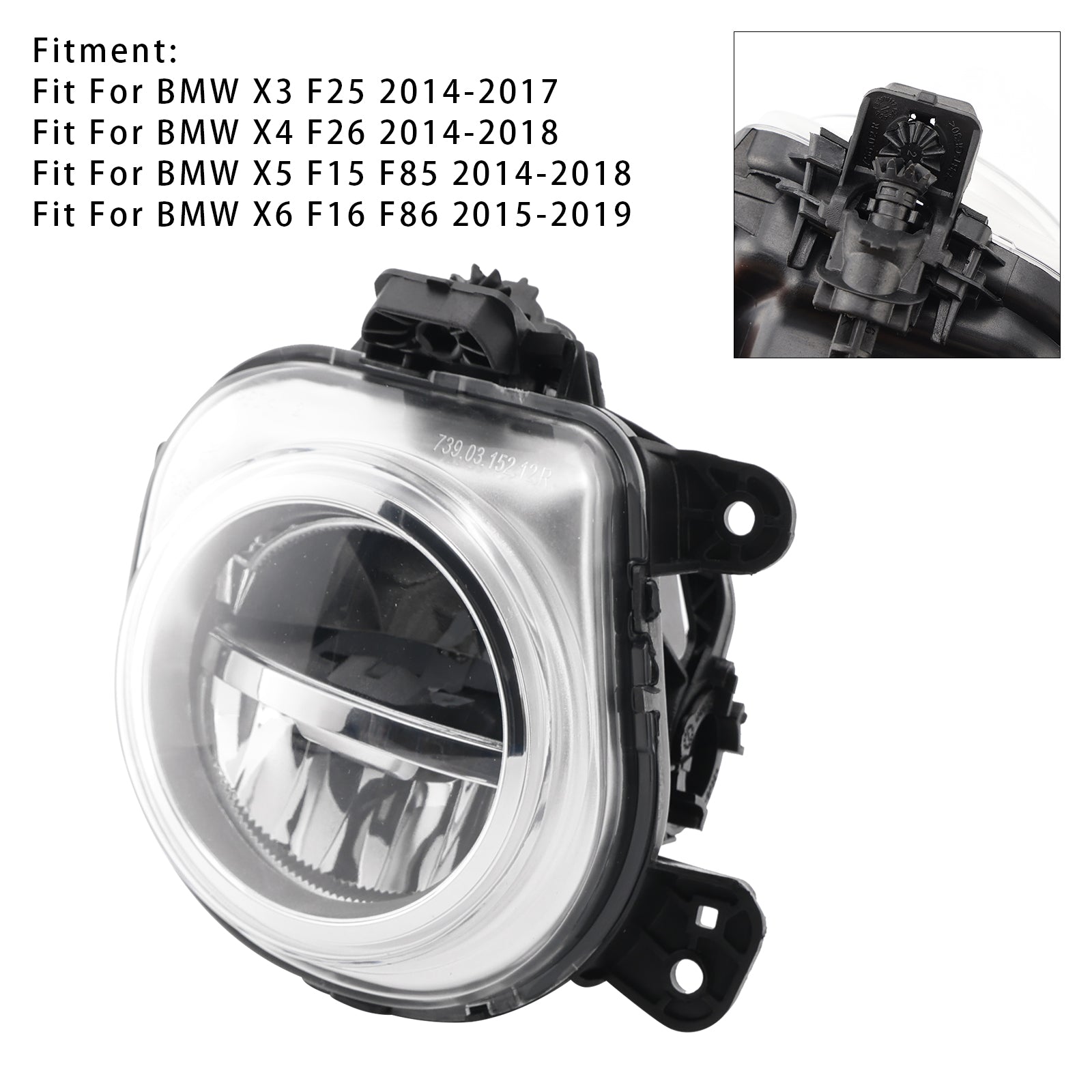 1 brandmistlicht vóór rechts naar LED voor BMW X3 F25 X4 F26 X5 F15 X6 F16 63177317252