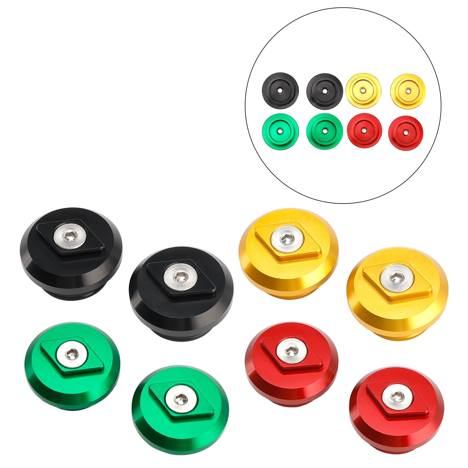 Paar billet aluminium framedoppen voor Kawasaki Ninja 500 2024-2025