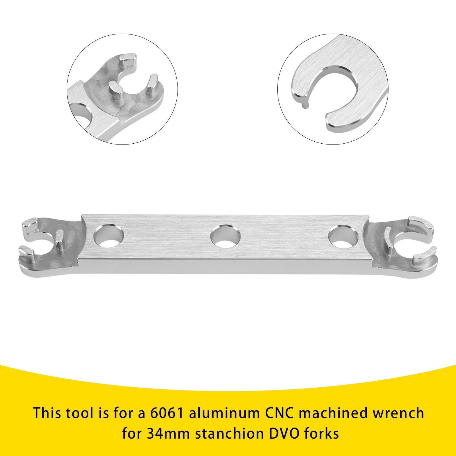 De onderste aluminium dop ontmantelen. Gereedschap gebruikt voor de reconstructie van DVO Saphire/Onyx Forks.
