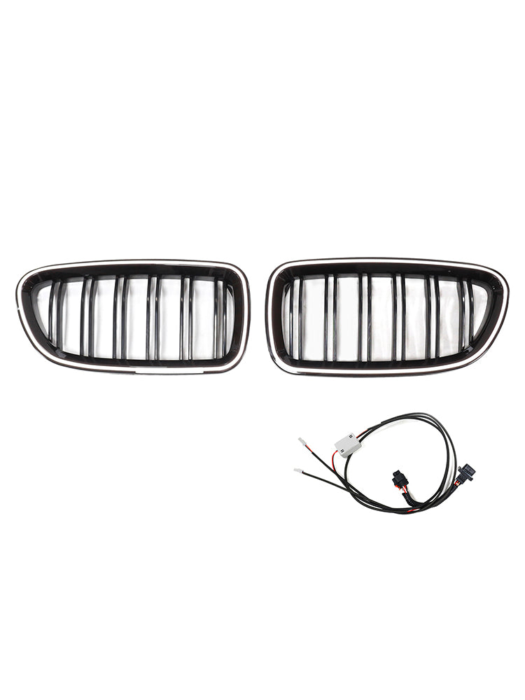 01.2009-10.2016 BMW Série 5 F10 M5 Grille de pare-chocs en forme de rein Noir brillant 51137203649 51137203203