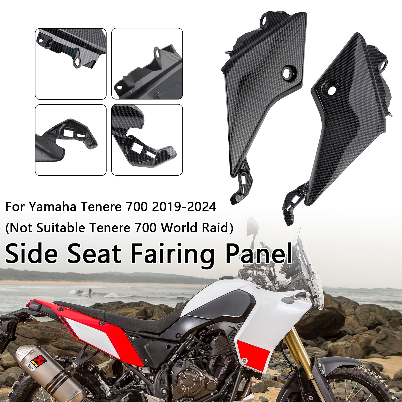 Panel lateral de asedio lateral para Yamaha Tenere 700 2019-2024
