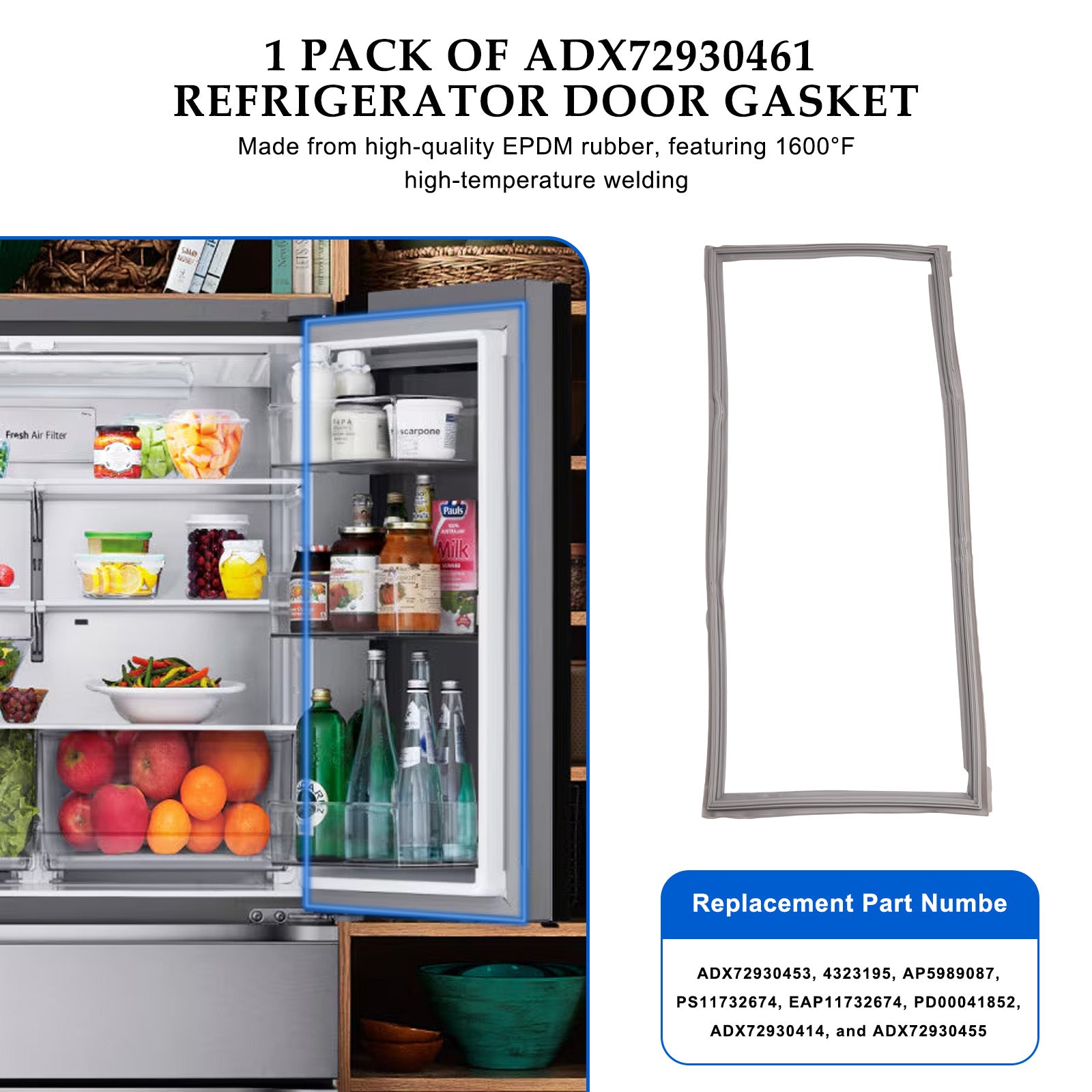 Joint de porte de réfrigérateur ADX72930461 pour réfrigérateur LG, côté droit ADX72930414