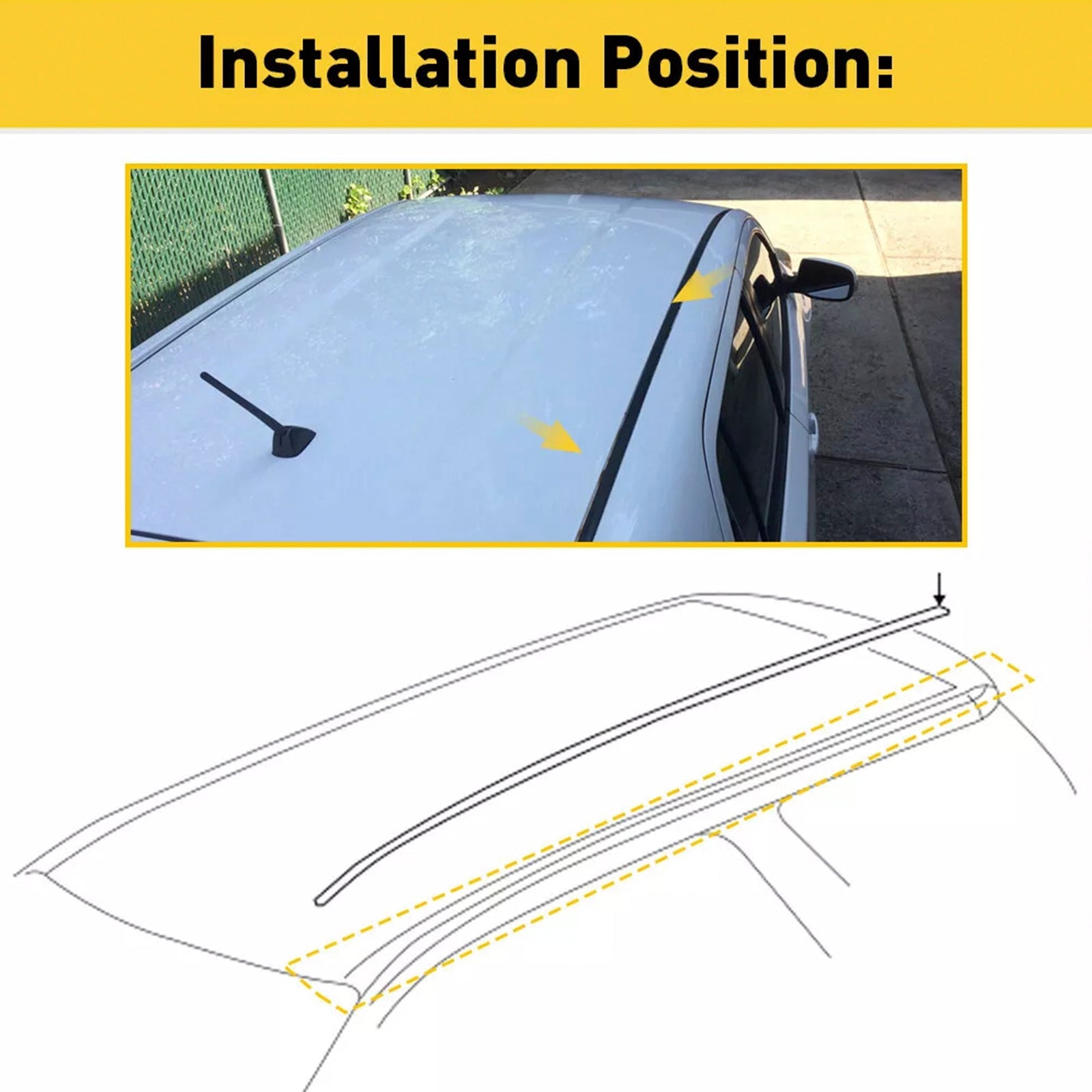 2008-2015 Scion XB 2 pezzi Mormature per tetto Central e di destra Guffia con contorno centrale di destra