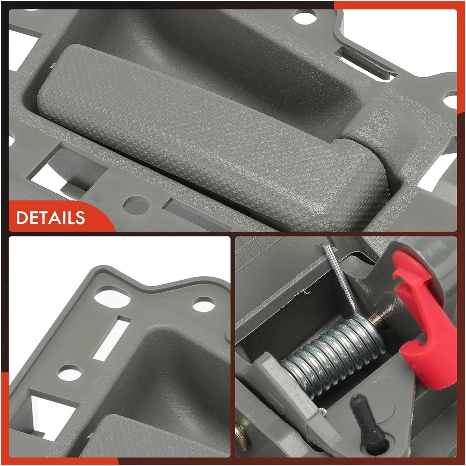 4 poignées de porte intérieures avant et arrière gauche et droite grises pour Jeep Grand Cherokee 2005-2011