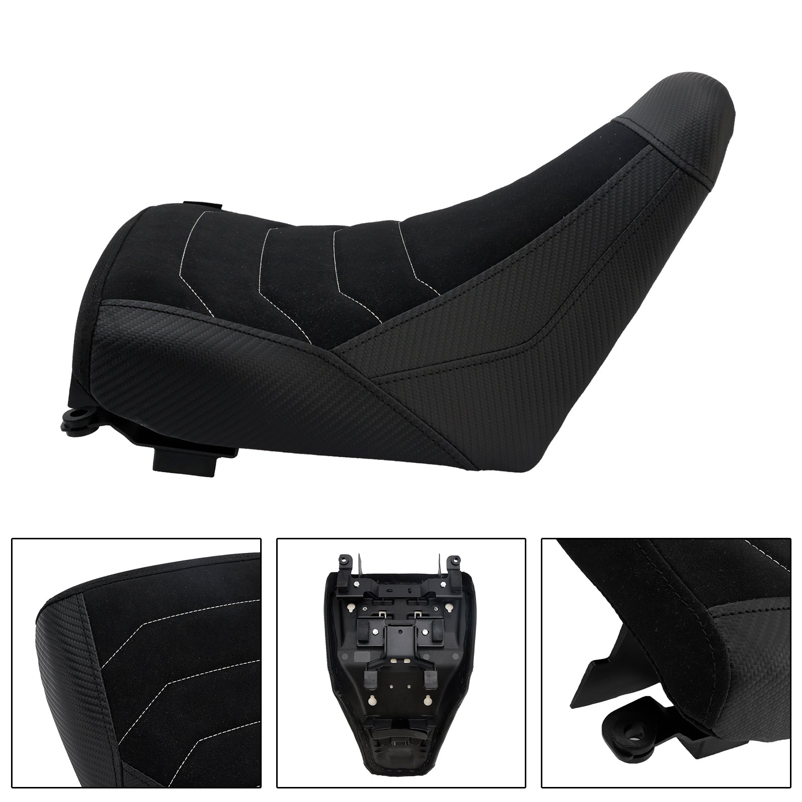 Rdeče-rumen sovoznikov sedež Raider za Suzuki V-Strom DL1050 (2023-2025).