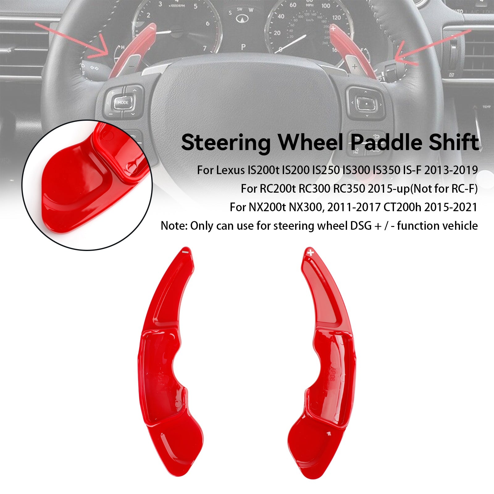 Rozszerzenia zmiany prędkości palety kierownicy dla Lexus to rc rc nx