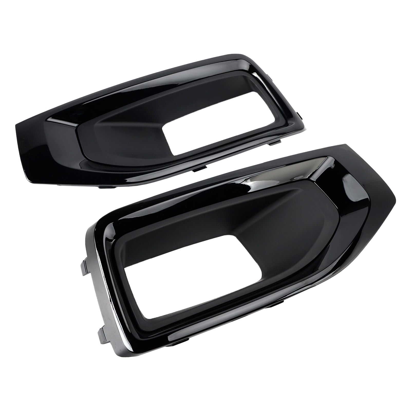 Paire de garnitures de phares antibrouillard noir brillant pour GMC Yukon / Yukon XL 2015-2020