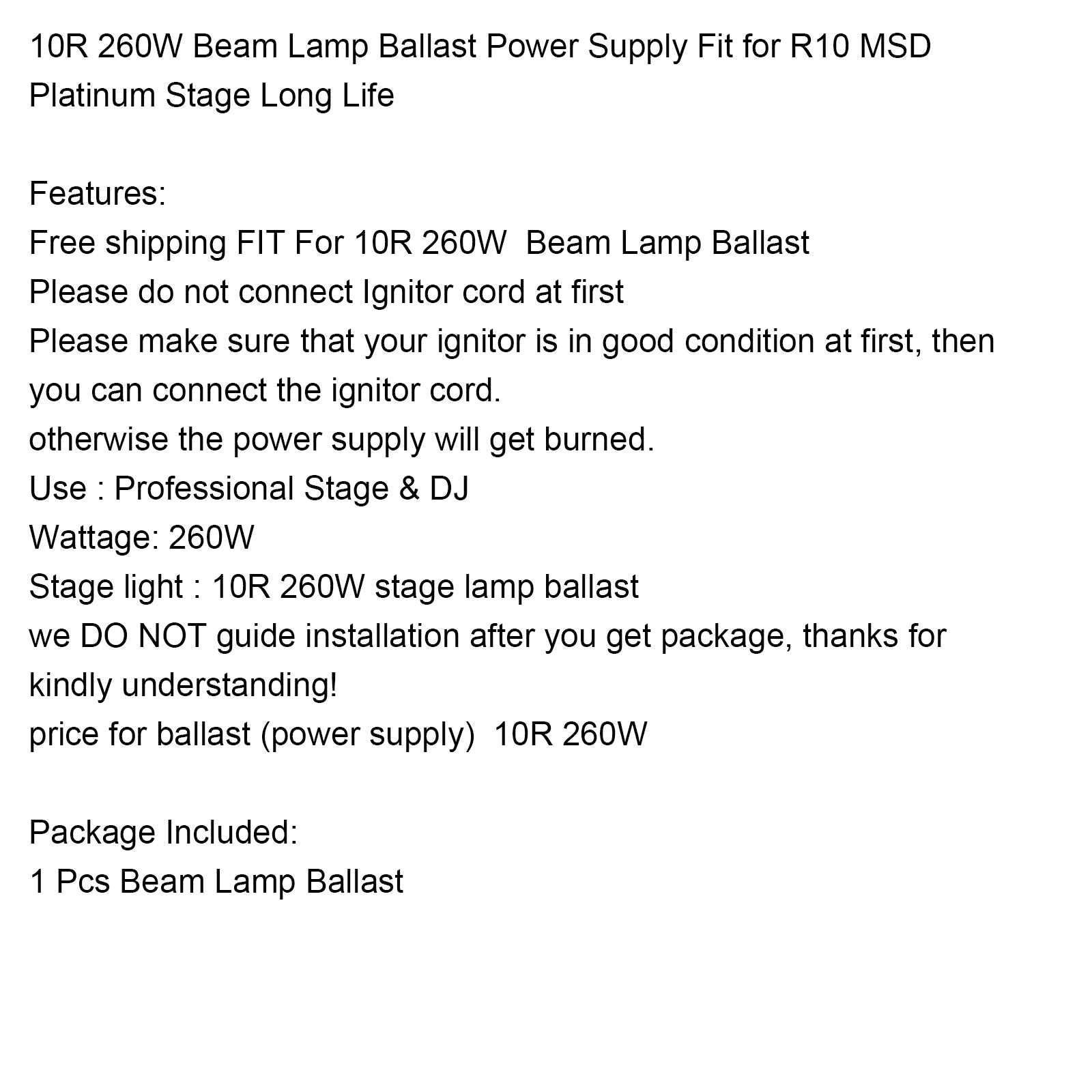 Mobilna żarówka wiązki, zasilacz balastowy 380W 18R, lampa sceniczna R18