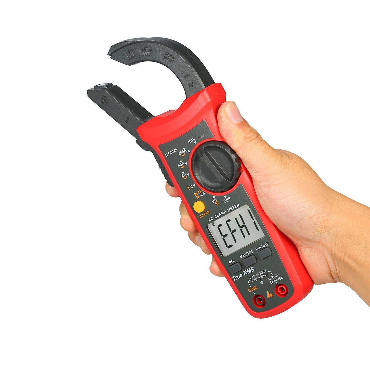 UT202+ handmultimeter, automatische bereikselectie, True RMS-stroomtang met LCD-scherm