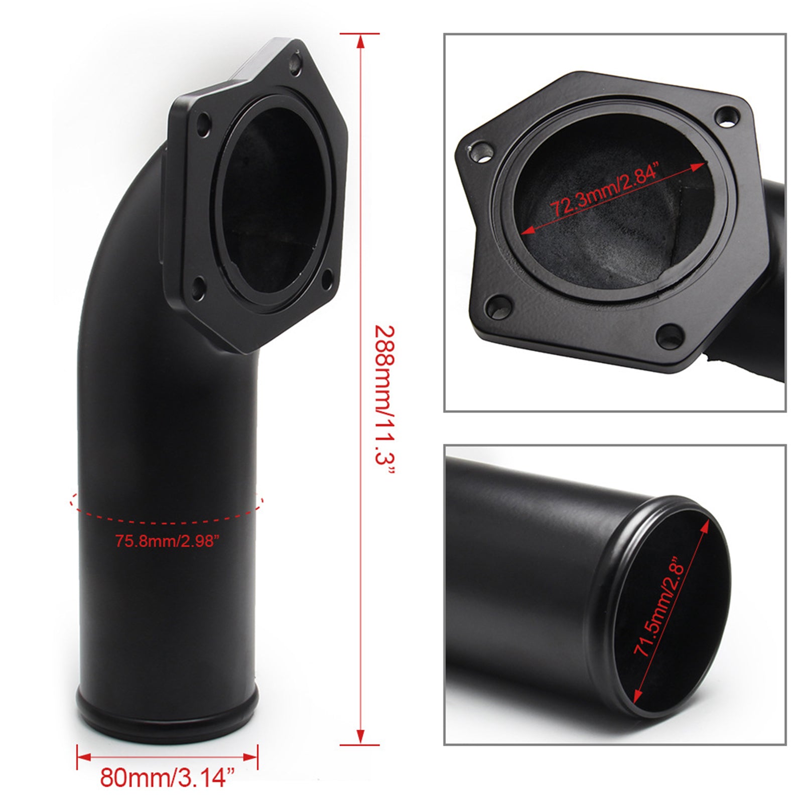 Kit di scarico 4" e valvola EGR eliminata + gomito di aspirazione pressofuso per Ford F Powerstroke Diesel 6.4L 2008-2010