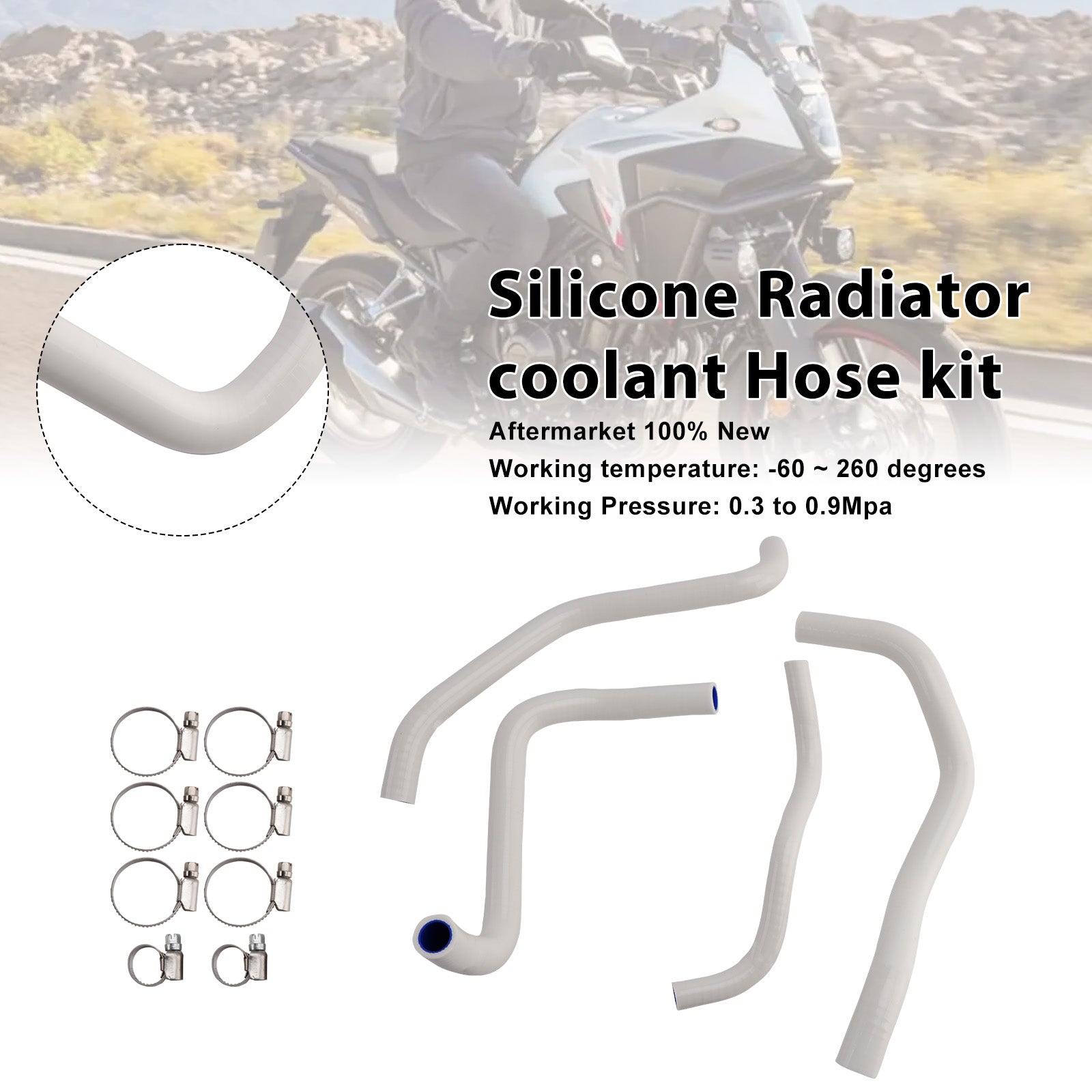 Durite de refroidissement en silicone pour radiateur Honda NX400 NX500 (2024-2025)