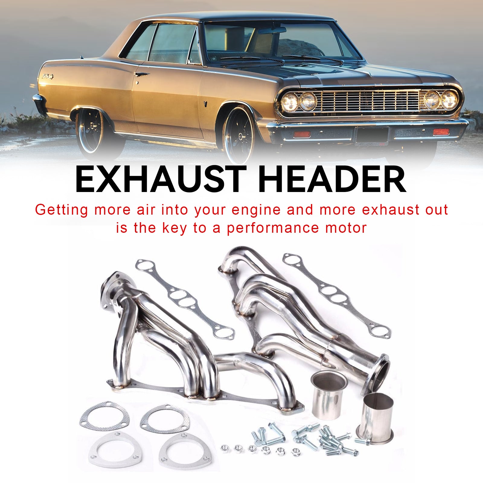 Kolektorów wydechowych dla małych bloków Chevrolet 283 305 350 400 Chevelle Malibo Camaro