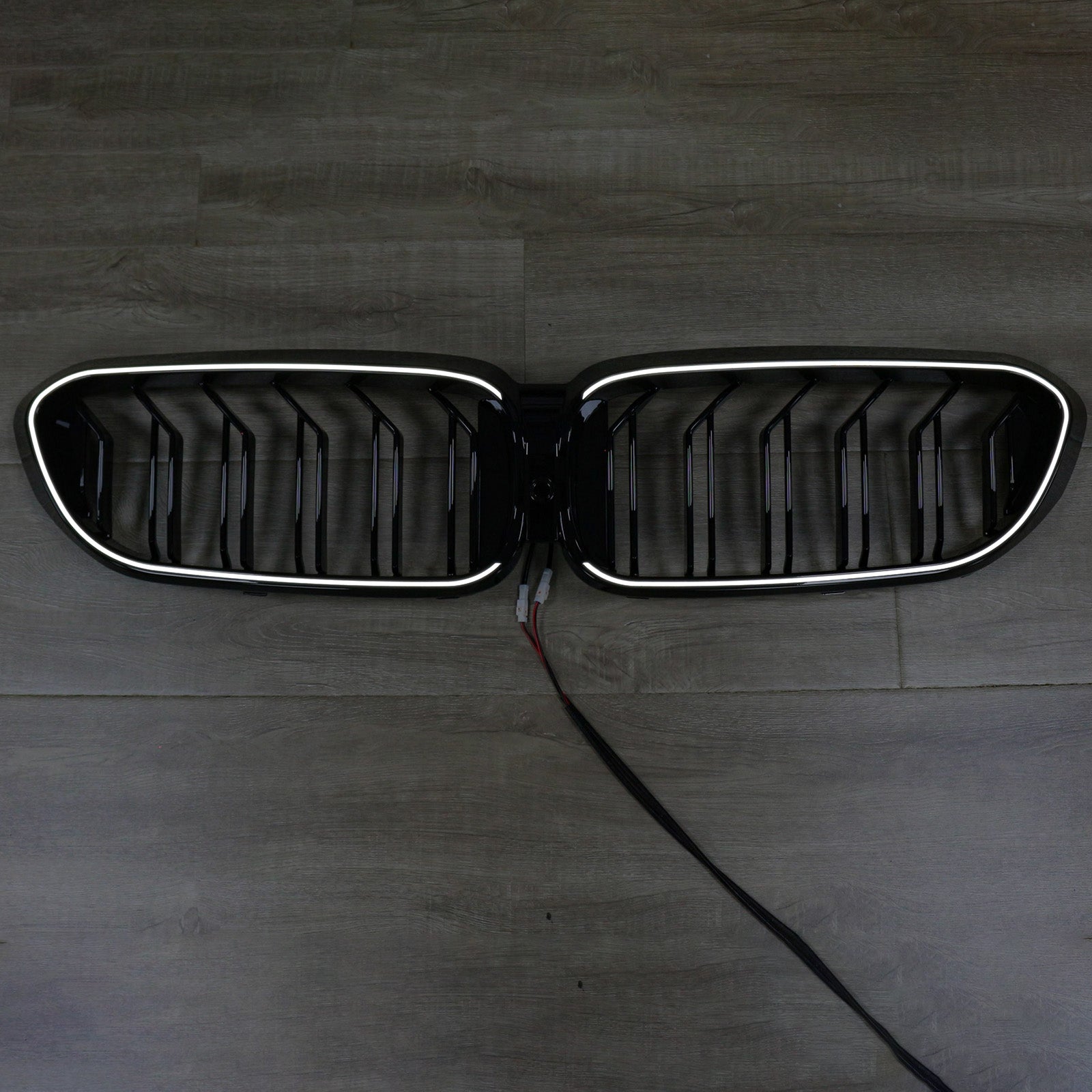 Calandre avant à double lamelles pour BMW Série 5 G30 G31 2017-2020, noir brillant