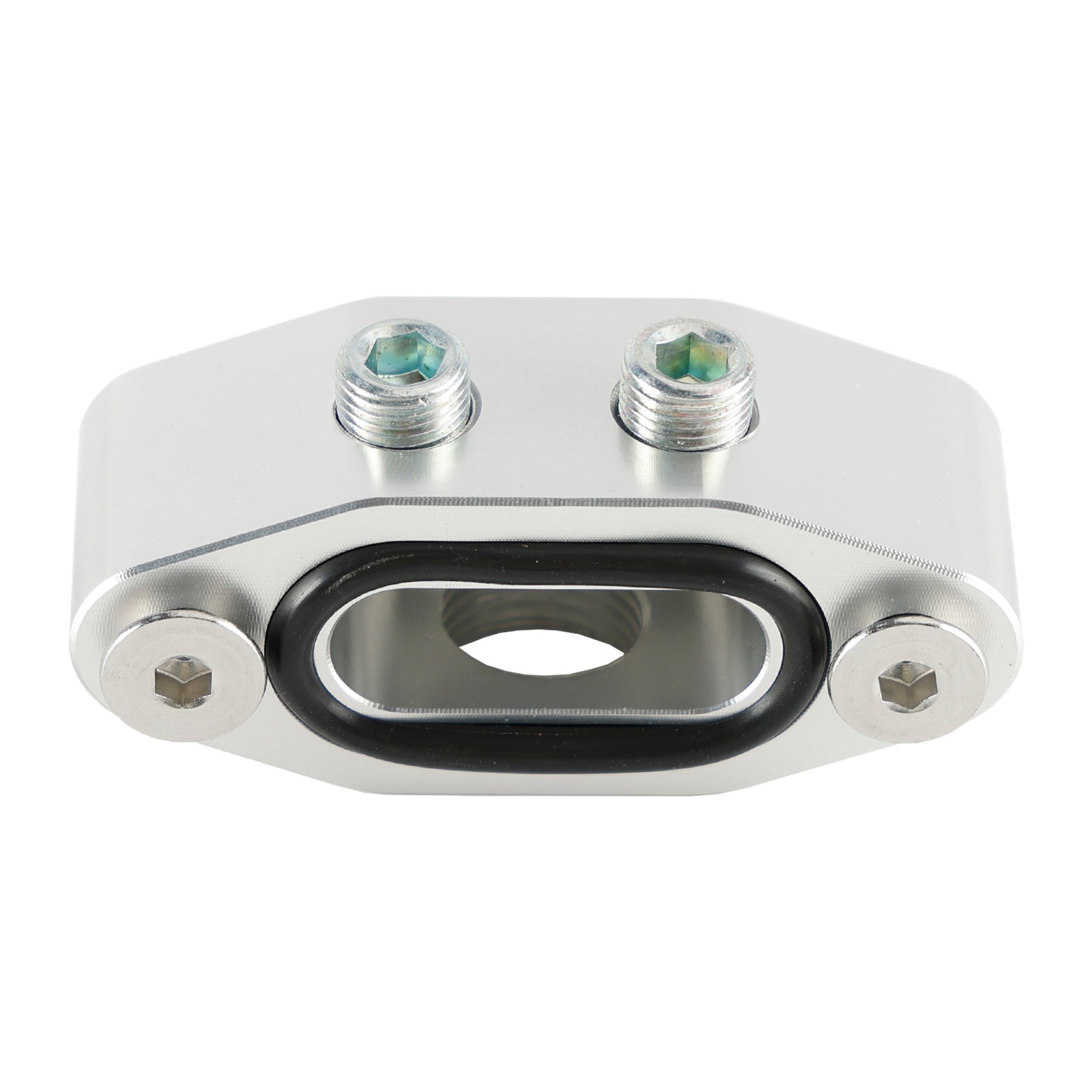 Billet LS Twin Turbo dubbele olietoevoerleidingadapterplaat 90 graden 1/8" NPT