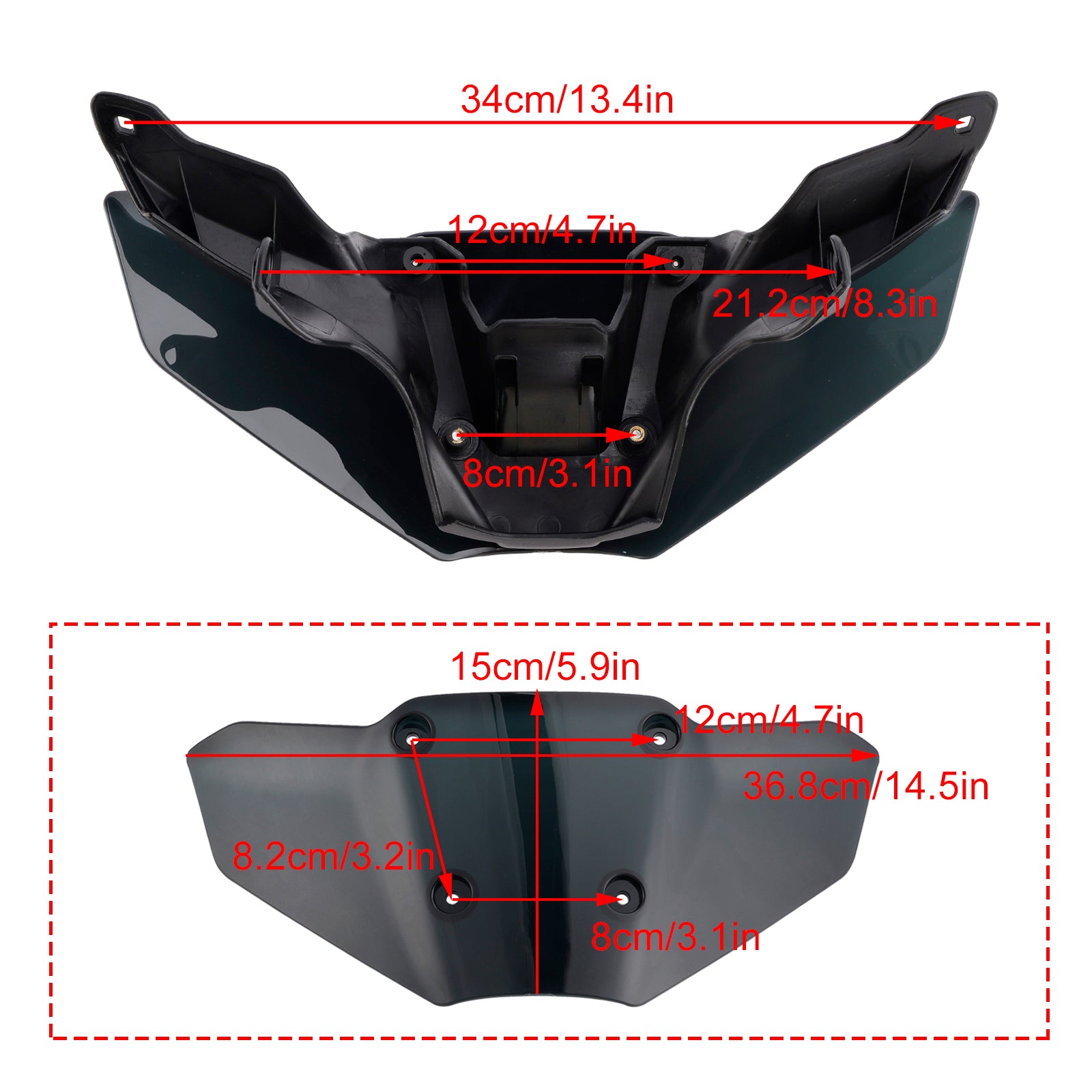 Pare-brise ABS pour moto YAMAHA MT-09/SP 2024-2025
