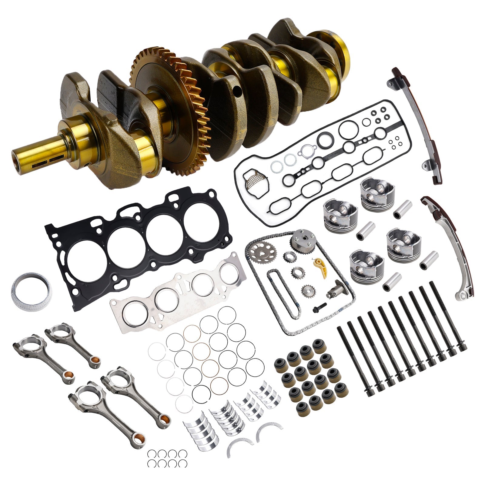 Kit de révision et de reconstruction du moteur Scion tC 2AZ-FE 2,4 L 2005-2010 avec kit de distribution des tiges de vilebrequin