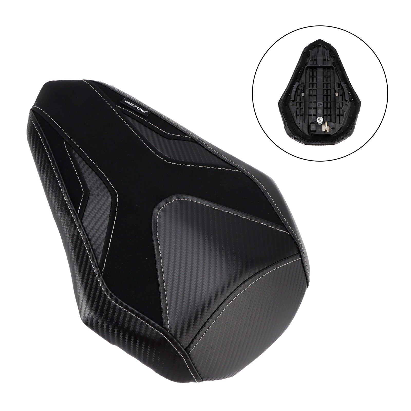 Meerkleurig vlak achterpassagierszadel voor Honda CBR250RR (2017-2024)