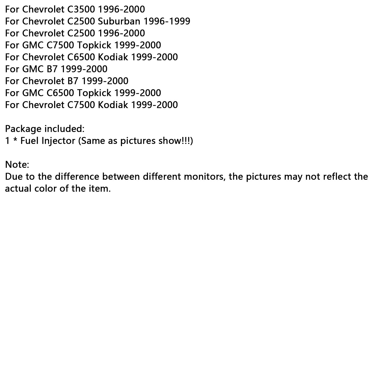 1 injecteur de carburant 17109596 pour Chevrolet Fit GMC 7.4L V8 1996-2000 83211150