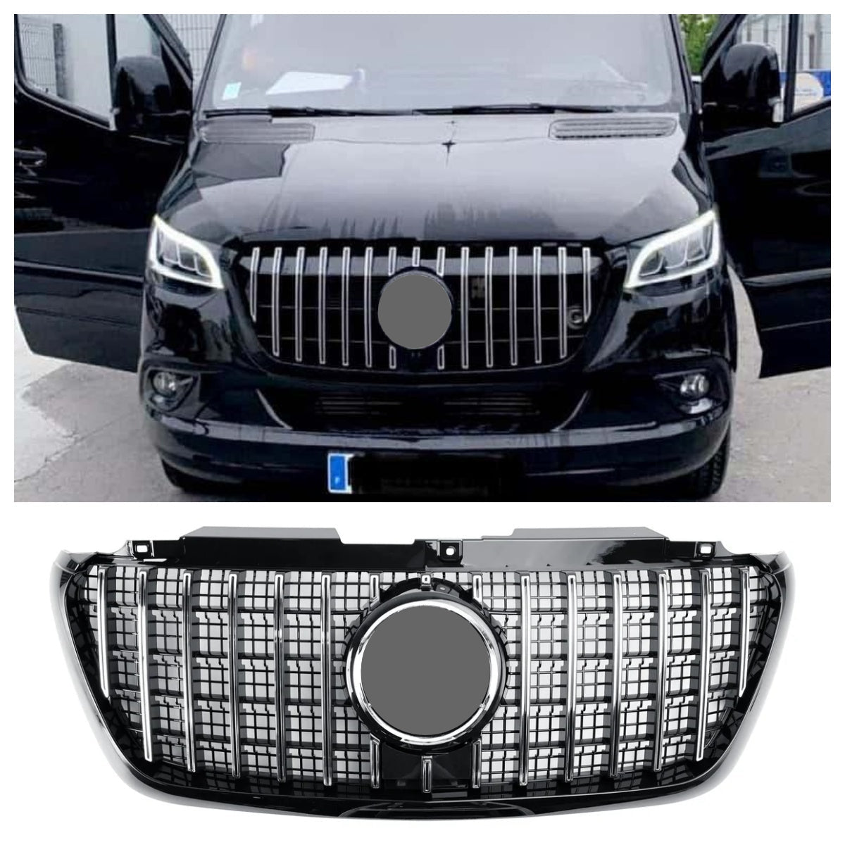 Parrilla de parachoques delantera estilo Mercedes Sprinter W907 W910 GT 2020