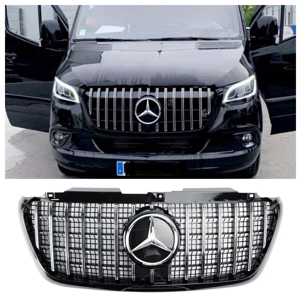 Grill przedniego zderzaka w stylu Mercedesa Sprintera W907 W910 GT2020